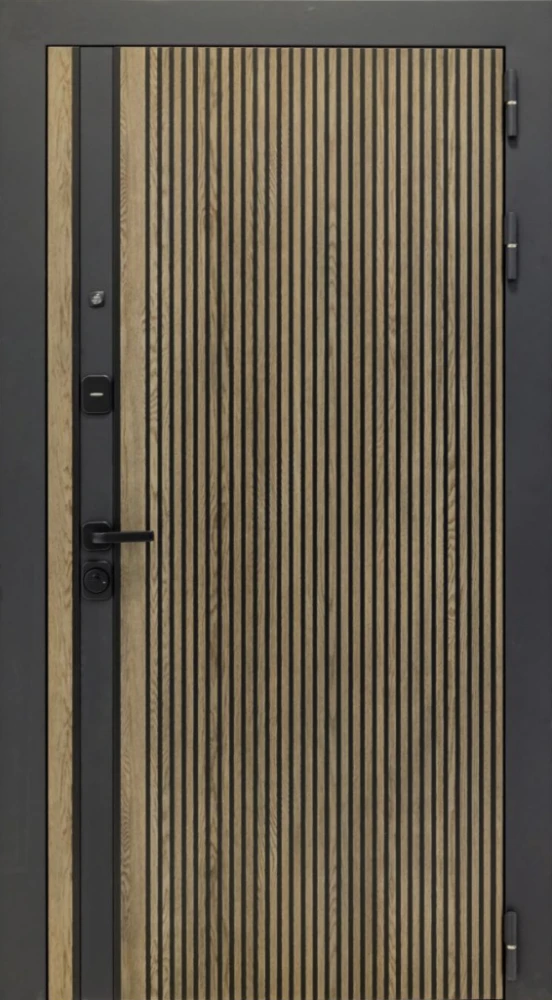 Входная дверь ДвериПРО Росна СБ-1 (ст. белое, 16мм, Беленый дуб) DPRO222601 внешняя сторона